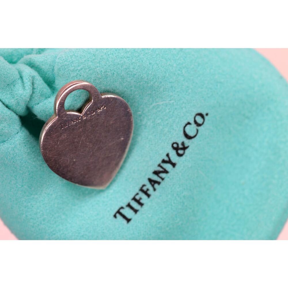 Authentic Tiffany & Co. Sterling Silver 925 Heart Padlock Charm Pendant